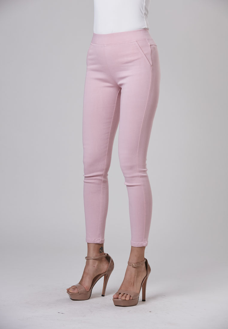 Isabelle - Slim Fit Jegging - Dust Pink - Metrojaya Online Shop