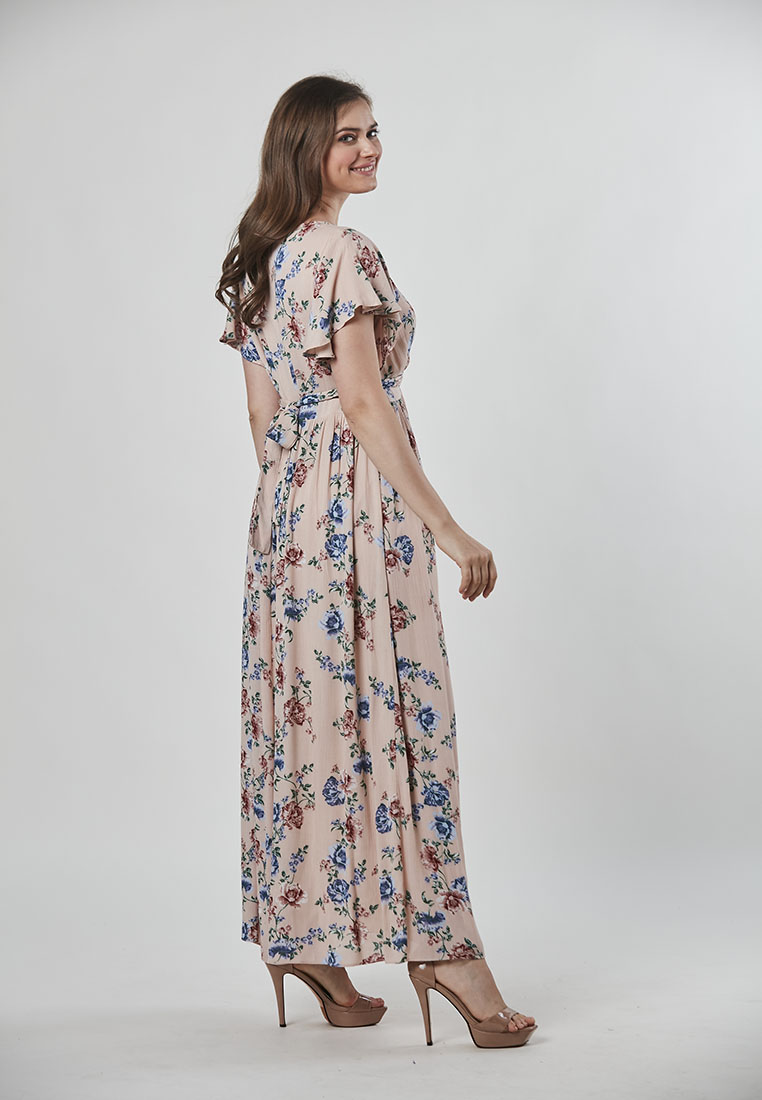 Metrojaya - Sara - Maxi Floral Dress - Pink