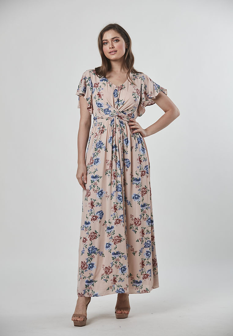 Metrojaya - Sara - Maxi Floral Dress - Pink